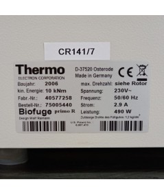 Thermo Biofuge Primo R